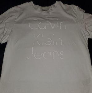 Womens white calvin klein t-shirt
